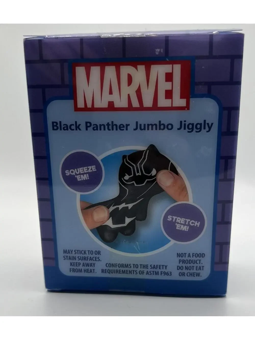 Marvel Black Panther Jumbo Jiggly By Ja-Ru Squeezy Gummy Feel